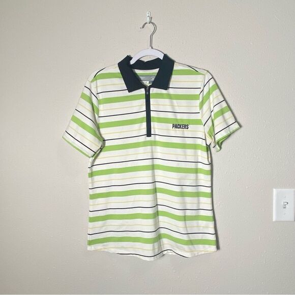 Cutter & Buck Green Bay Packers CB Dry Tec Striped Polo Shirt Men's Size Large - Picture 16 of 16